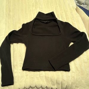 Zara cut out crop top turtleneck